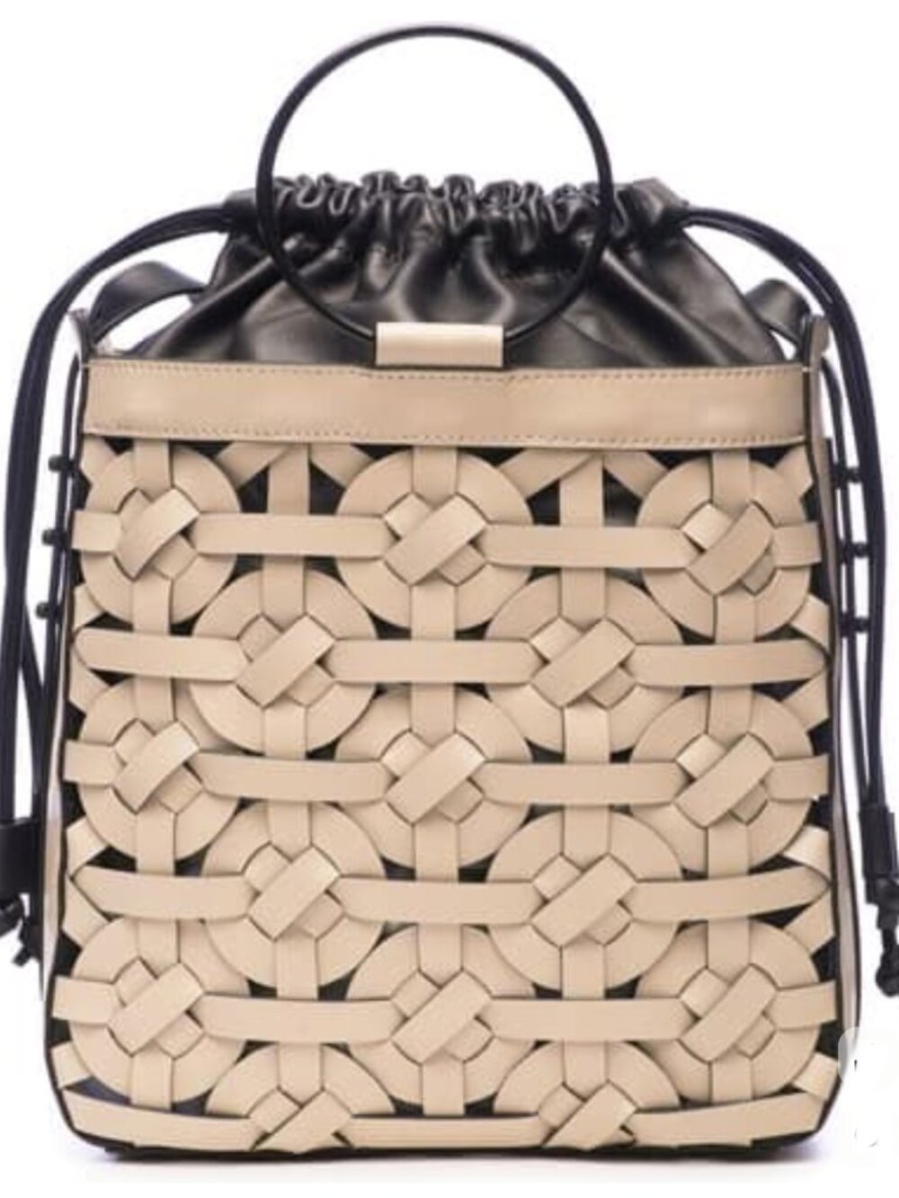 Thacker Kenlee Woven Leather Bucket Bag Crossbody Never Used